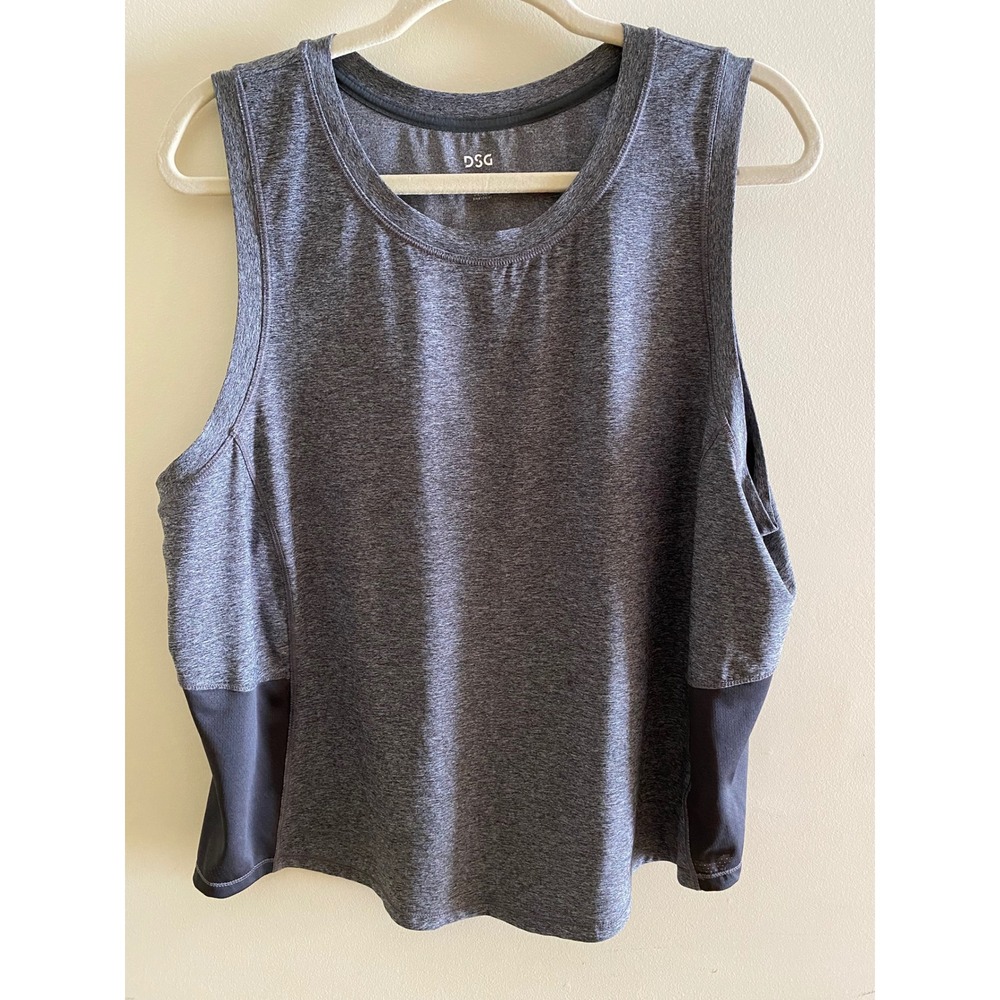 DSG Mesh Back Tank‎ Top Womens 2XL Gray Heathered Activewear Athleisure Workout